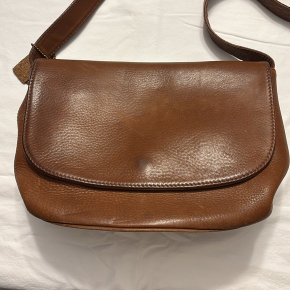 COACH Leather British Tan Pebbled Leather Crossbody Bag - Picture 2 of 8